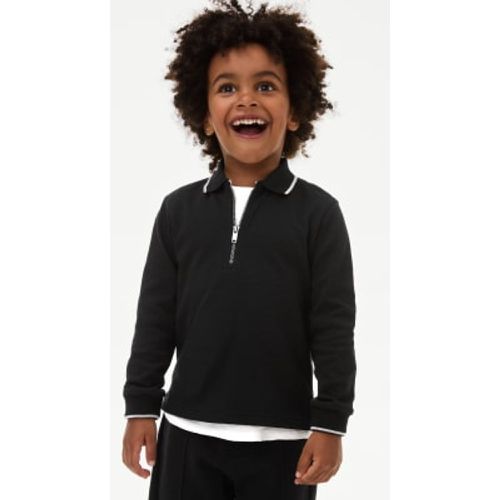 Boys Cotton Rich Tipped Polo Shirt (1-8 Yrs) - - M&S Collection - Modalova