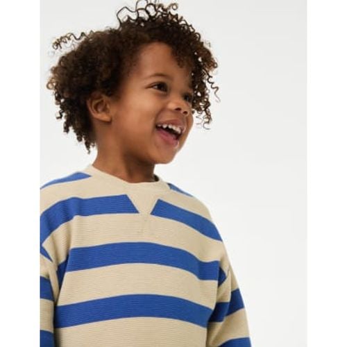 Boys Cotton Rich Striped Top (1-16 Yrs) - - M&S Collection - Modalova