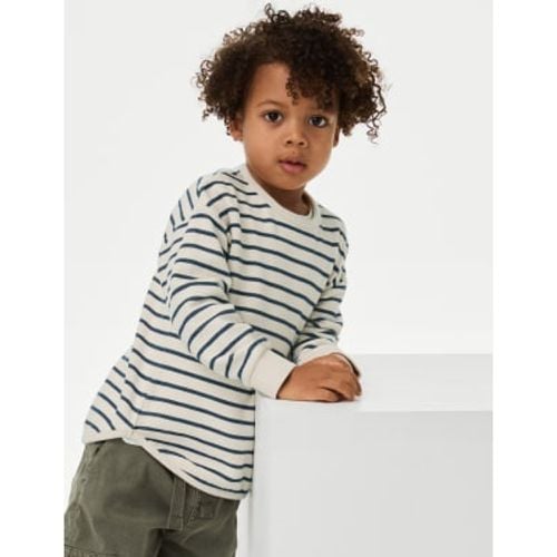 Boys Cotton Rich Striped Sweatshirt (2-8 Yrs) - - M&S Collection - Modalova