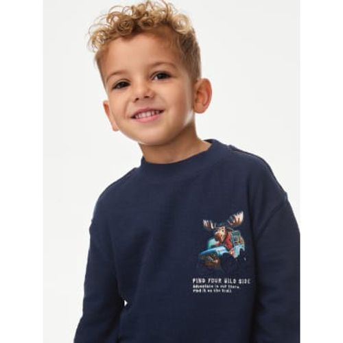 Boys Cotton Rich Wild Side Top (2-8 Yrs) - - M&S Collection - Modalova