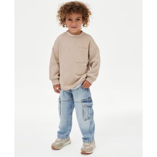 Boys Pure Cotton Cargo Jeans (2-8 Yrs) - - M&S Collection - Modalova