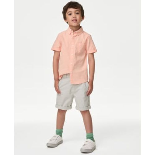 Boys Cotton Rich Striped Chino Shorts (2-8 Yrs) - - M&S Collection - Modalova