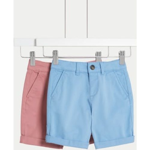 Boys 2pk Cotton Rich Chino Shorts (2-8 Yrs) - - M&S Collection - Modalova