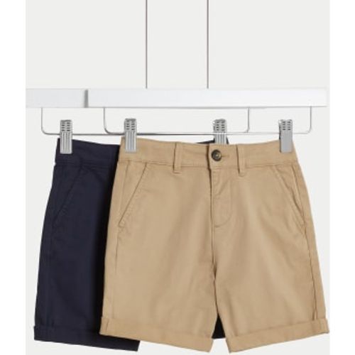 Boys 2pk Cotton Rich Chino Shorts (2-8 Yrs) - - M&S Collection - Modalova