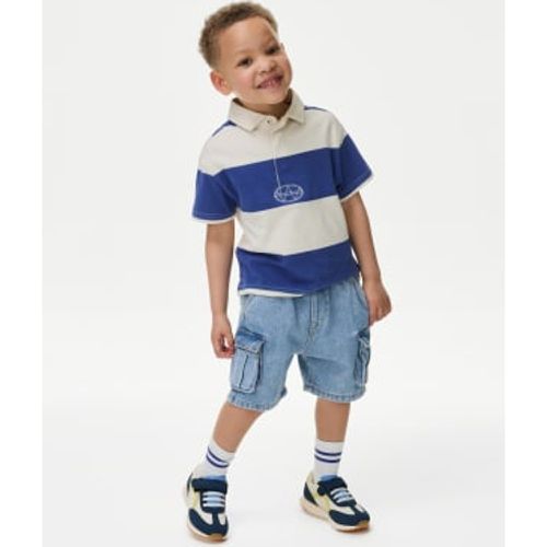 Boys Denim Cargo Shorts (2-8 Yrs) - - M&S Collection - Modalova