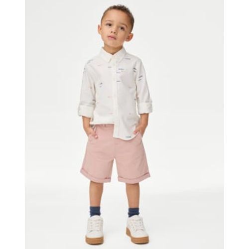 Boys Cotton Rich Chino Shorts (2-8 Yrs) - - M&S Collection - Modalova