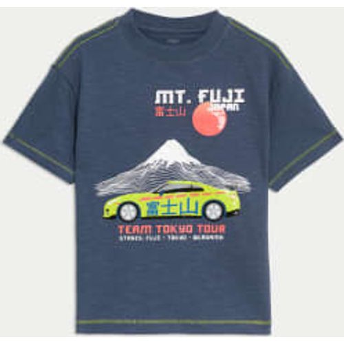 Boys,Unisex,Girls Pure Cotton Japan Rally Graphic T-Shirt (2-8 Yrs) - - M&S Collection - Modalova