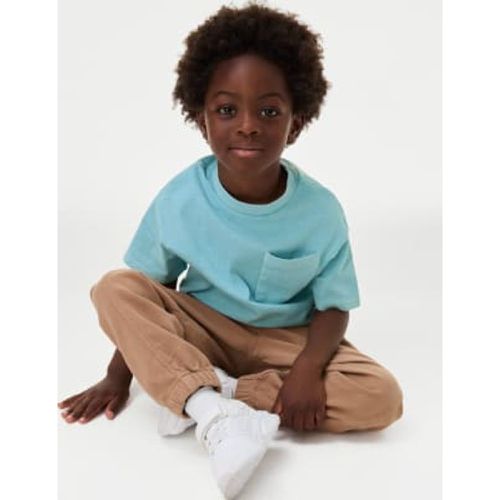 Boys,Unisex,Girls Pure Cotton Garment Dyed T-Shirt (2-8 Yrs) - - M&S Collection - Modalova