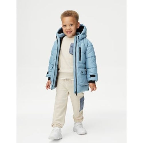 Boys Stormwear™ Hooded Padded Coat (2-8 Yrs) - - M&S Collection - Modalova