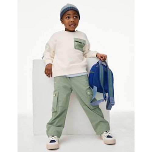 Boys Elasticated Waist Cargo Trousers (2-8 Yrs) - M&S Collection - Modalova