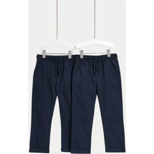 Boys 2pk Pure Cotton Ripstop Trousers (2-8 Yrs) - - M&S Collection - Modalova