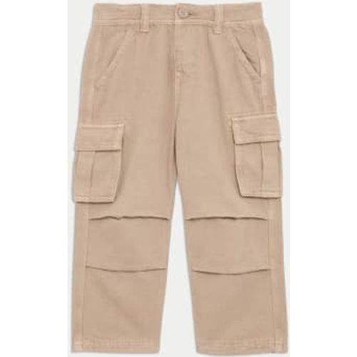 Boys Pure Cotton Wide Leg Cargo Trousers (2-16 Yrs) - - M&S Collection - Modalova