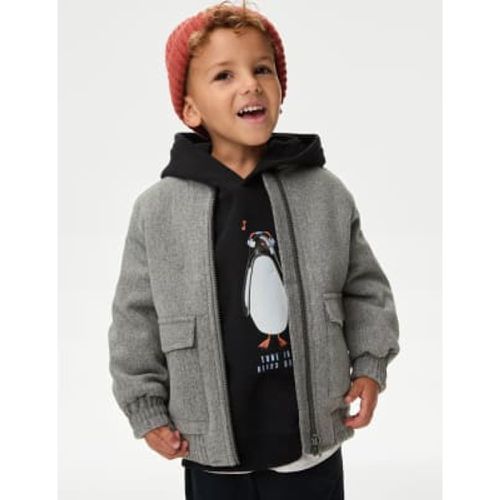 Boys Borg Lined Bomber Jacket (2-16 Yrs) - - M&S Collection - Modalova