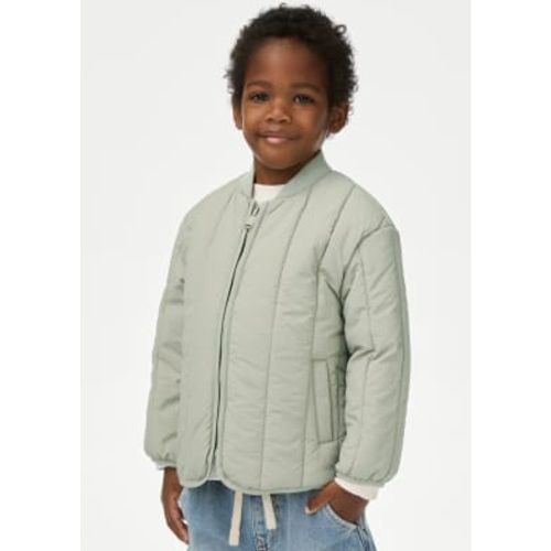 Boys Quilted Padded Zip Bomber Jacket (2-8 Yrs) - - M&S Collection - Modalova