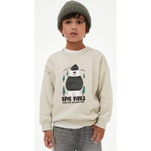 Boys Cotton Rich Animal Sweatshirt (2-8 Yrs) - - M&S Collection - Modalova