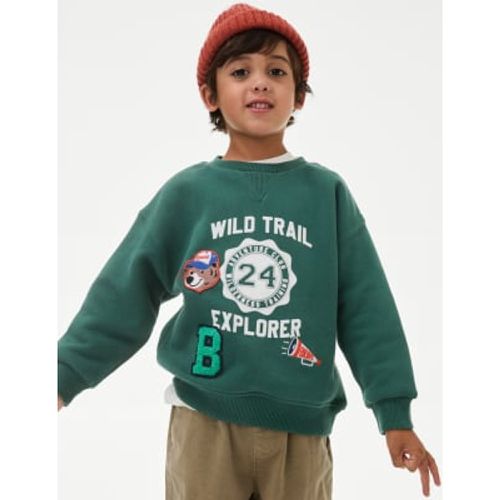 Boys Cotton Rich Wild Trail Sweatshirt (1-8 Yrs) - - M&S Collection - Modalova