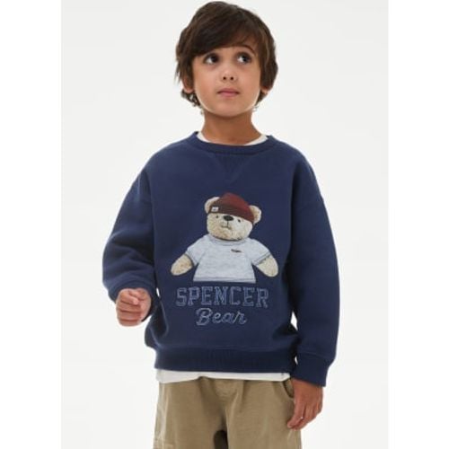 Boys Cotton Rich Christmas Sweatshirt (2-8 Yrs) - - Spencer Bear™ - Modalova