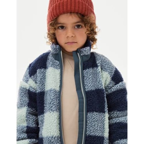 Boys Borg Checked Jacket (2-8 Yrs) - - M&S Collection - Modalova