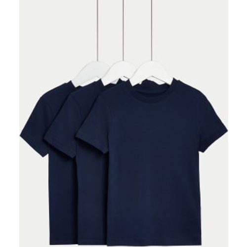 Boys,Unisex,Girls 3pk Pure Cotton Plain T-Shirts (2-8 Yrs) - - M&S Collection - Modalova