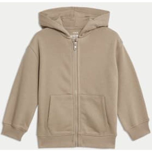 Boys Cotton Rich Zip Hoodie (2-8 Yrs) - - M&S Collection - Modalova