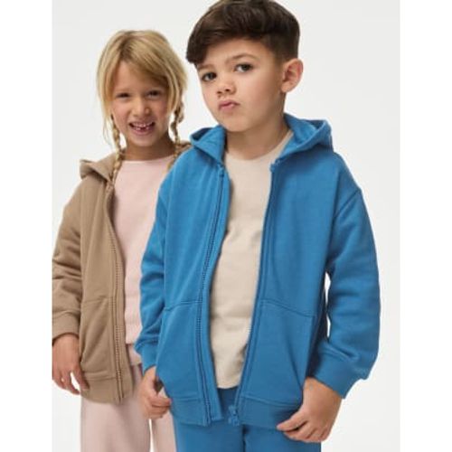 Boys Cotton Rich Zip Hoodie (2-8 Yrs) - - M&S Collection - Modalova