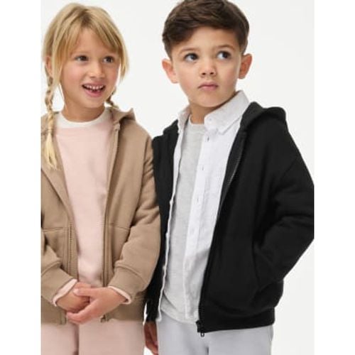 Boys Cotton Rich Zip Hoodie (2-8 Yrs) - - M&S Collection - Modalova