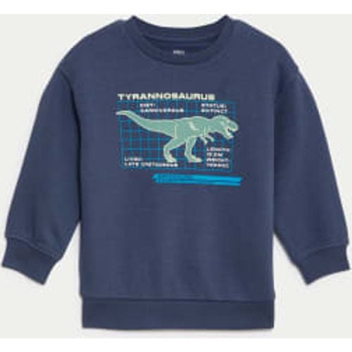 Boys Cotton Rich Dinosaur Sweatshirt (2-8 Yrs) - - M&S Collection - Modalova