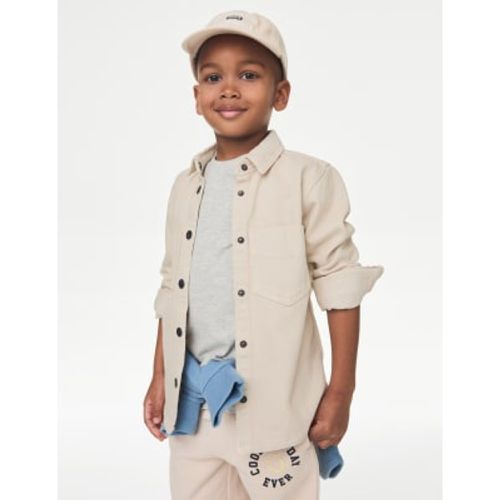 Boys Cotton Rich Shirt & T-Shirt Set (2-8 Yrs) - - M&S Collection - Modalova