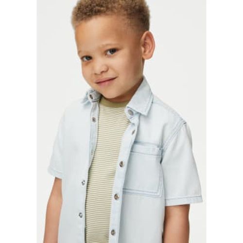 Boys 2pc Pure Cotton Shirt & T-Shirt Set (2-8 Yrs) - - M&S Collection - Modalova