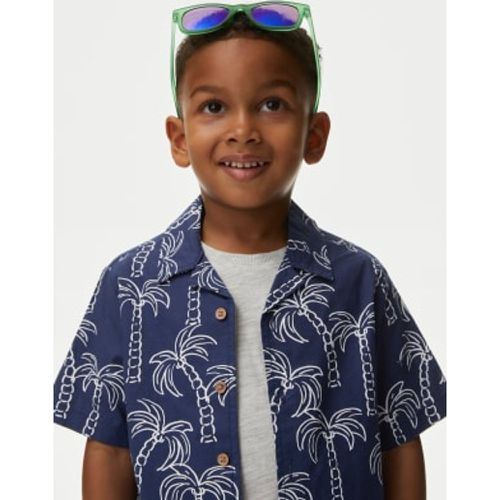 Boys 2pc Cotton Rich Palm Print Shirt & T-Shirt (2-8 Yrs) - - M&S Collection - Modalova