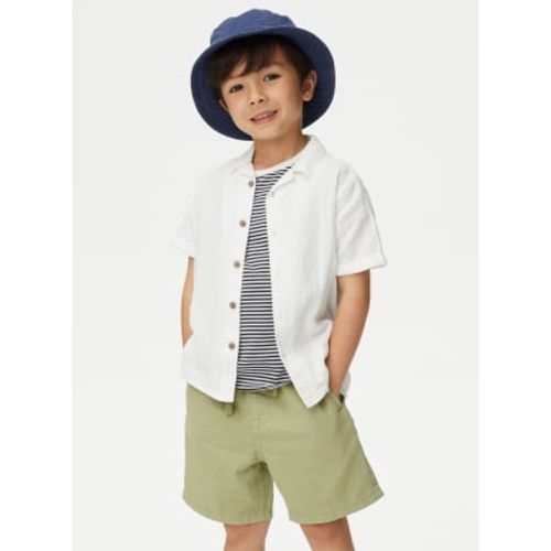 Boys Pure Cotton Shirt and T-Shirt Set (2-8 Yrs) - - M&S Collection - Modalova