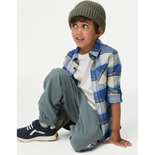 Boys 2pc Pure Cotton Checked Shirt & T-Shirt Set (2-8 Yrs) - - M&S Collection - Modalova