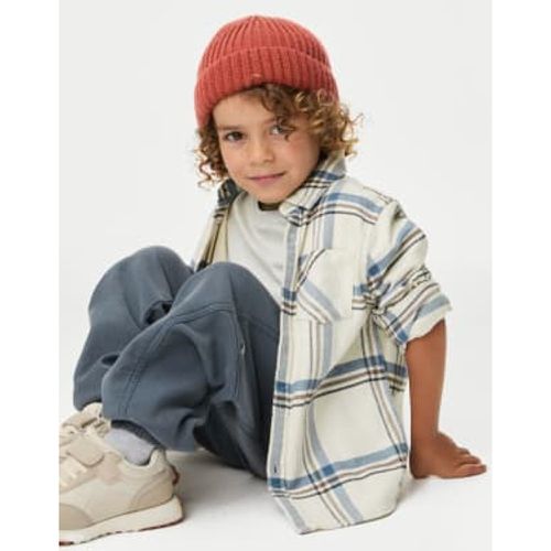 Boys 2pc Pure Cotton Checked Shirt & T-Shirt Set (2-8 Yrs) - - M&S Collection - Modalova