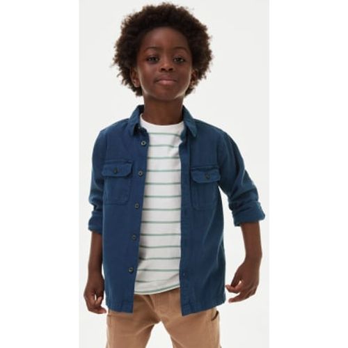 Boys 2pc Pure Cotton Shirt & T-Shirt Set (2-16 Yrs) - - M&S Collection - Modalova