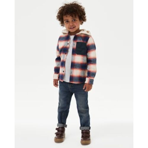 Boys Cotton Rich Checked Shirt & T-Shirt Set (2-8 Yrs) - - M&S Collection - Modalova