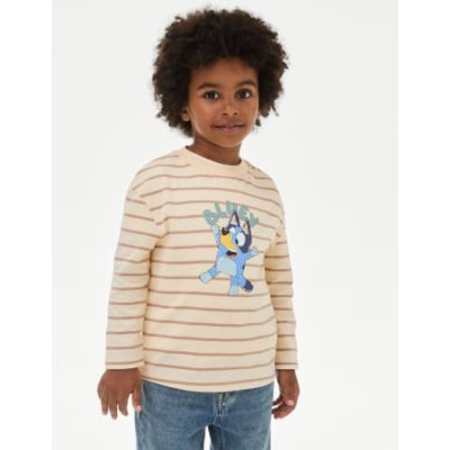 Boys Pure Cotton Striped Bluey™ Top (2-8 Yrs) - - M&S Collection - Modalova