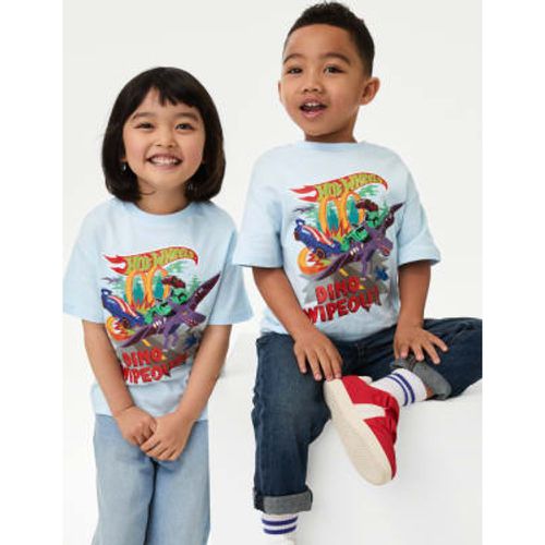 Boys Pure Cotton Hot Wheels™ Dinosaur T-Shirt (2-8 Yrs) - - M&S Collection - Modalova