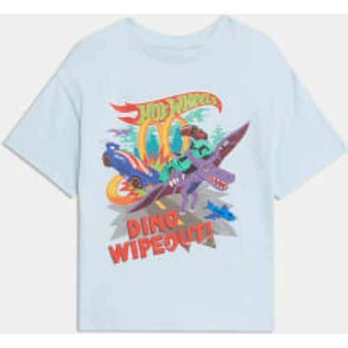 Boys Pure Cotton Hot Wheels™ Dinosaur T-Shirt (2-8 Yrs) - - M&S Collection - Modalova