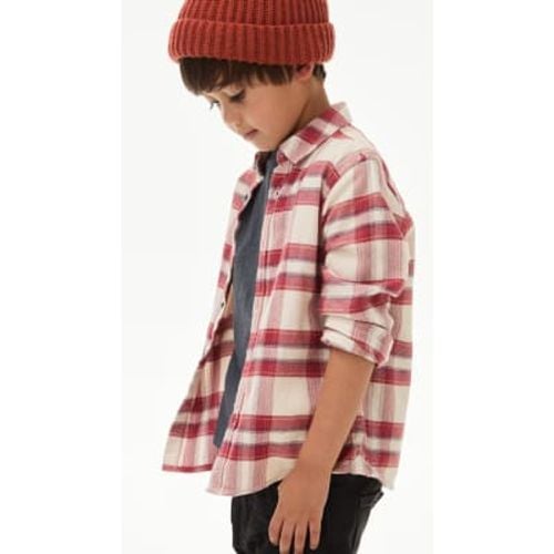 Boys Pure Cotton Patterned Shirt (2-8 Yrs) - - M&S Collection - Modalova