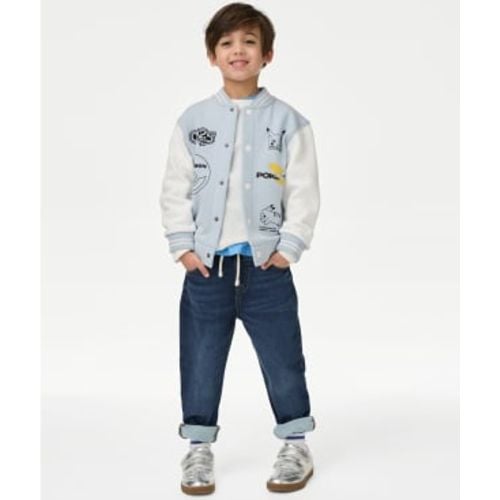 Boys Cotton Rich Pokémon™ Bomber (2-8 Yrs) - - M&S Collection - Modalova