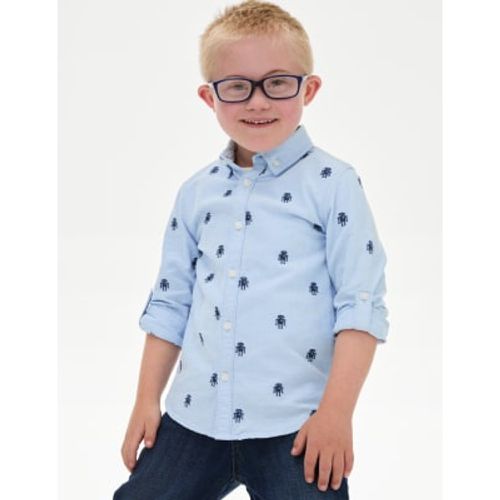 Boys Pure Cotton Robot Shirt (2-8 Yrs) - - M&S Collection - Modalova