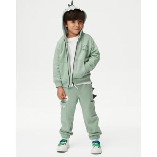 Boys 2pc Cotton Rich Dinosaur Top & Bottom Outfit (2-8 Yrs) - - M&S Collection - Modalova