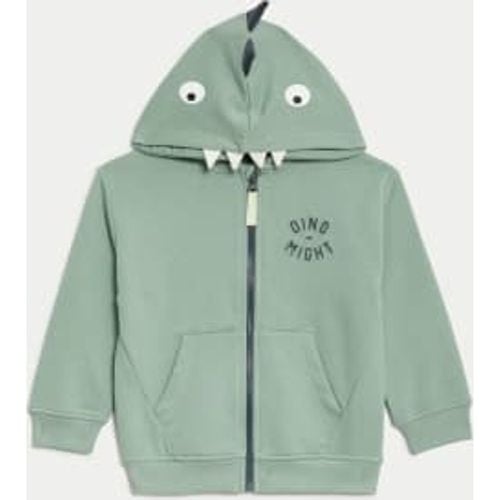 Boys Cotton Rich Monster Hoodie (2-8 Yrs) - - M&S Collection - Modalova