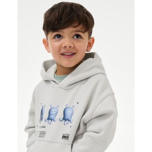 Boys Cotton Rich Jellotaur™ Hoodie (2-16 Yrs) - - M&S Collection - Modalova