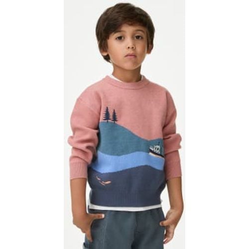 Boys Boat Scene Knitted Jumper (2-8 Yrs) - - M&S Collection - Modalova