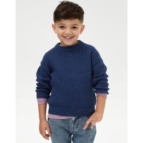 Boys Cotton Rich Neppy Jumper with Wool (2-8 Yrs) - - M&S Collection - Modalova