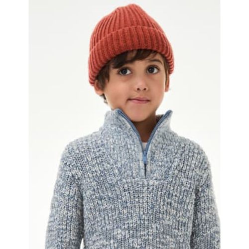 Boys Cotton Blend Half Zip Knitted Jumper (2-8 Yrs) - - M&S Collection - Modalova