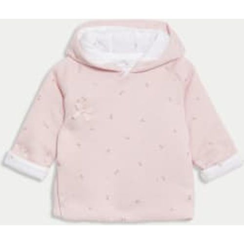 Girls Pure Cotton Floral Hooded Jacket (7lbs-1 Yrs) - - M&S Collection - Modalova