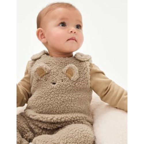 Unisex,Boys,Girls 2pc Borg Teddy Outfit (7lbs - 1 Yrs) - - M&S Collection - Modalova