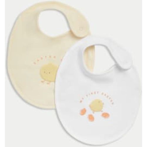 Unisex,Boys,Girls Cotton Rich Easter Dribble Bibs - - M&S Collection - Modalova